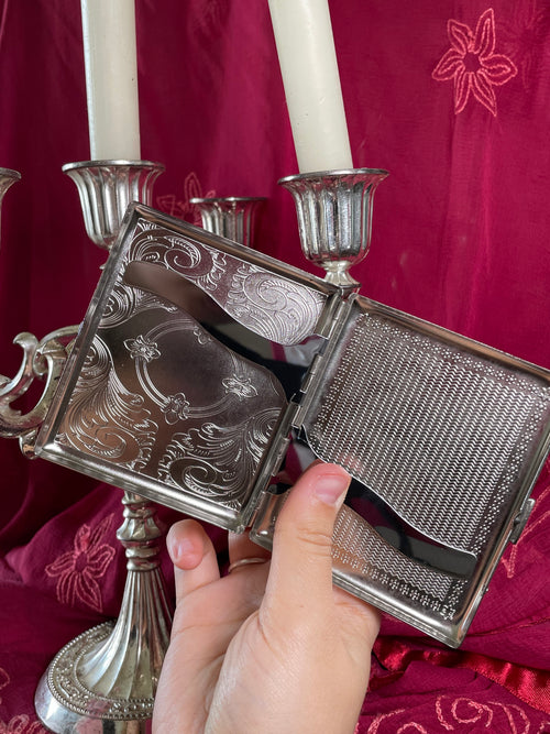 Lamb of the Meadow – Engraved Silver Cigarette Case
