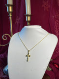 The Little Golden Sanctuary Cross Necklace