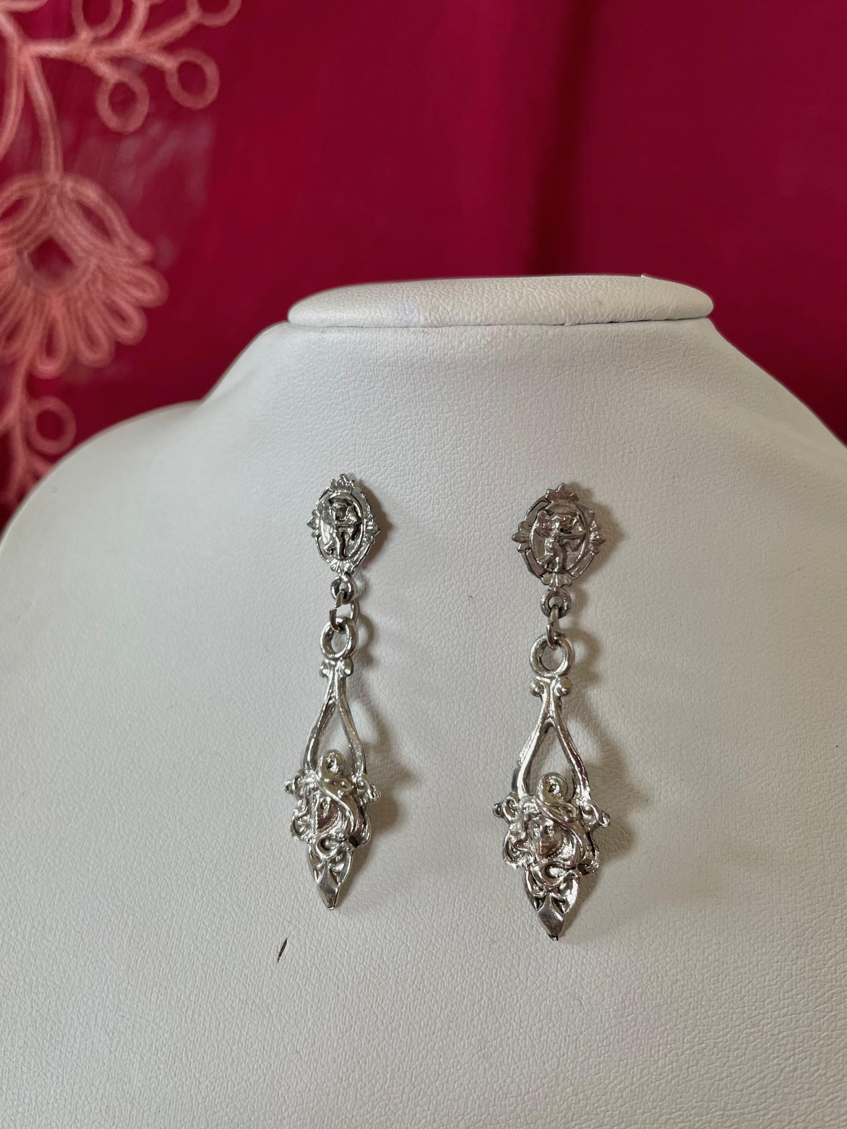 The “Arrow Of The Cherub” Antique Earrings