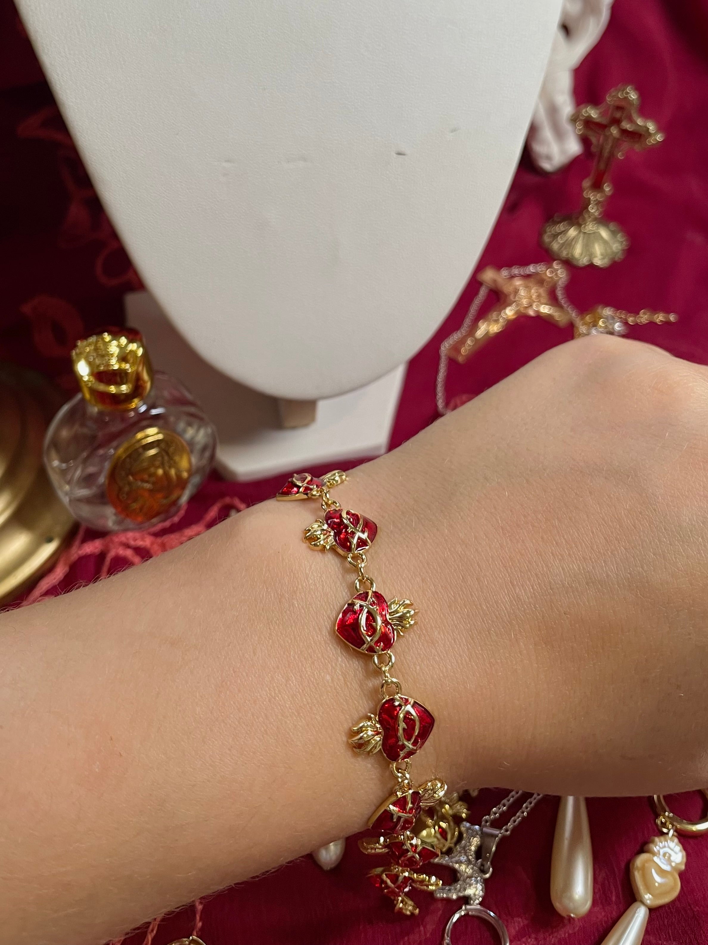 The Sacred Heart Rosary Bracelet